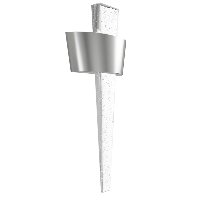 Avenue Original Glacier LED 24" Curved Sconce, Nickel/Bubble Crystal - HF3007-PN