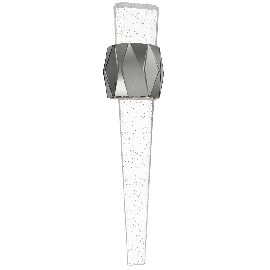 Avenue Original Glacier LED 24" Geo Sconce, Nickel/Bubble Crystal - HF3009-PN