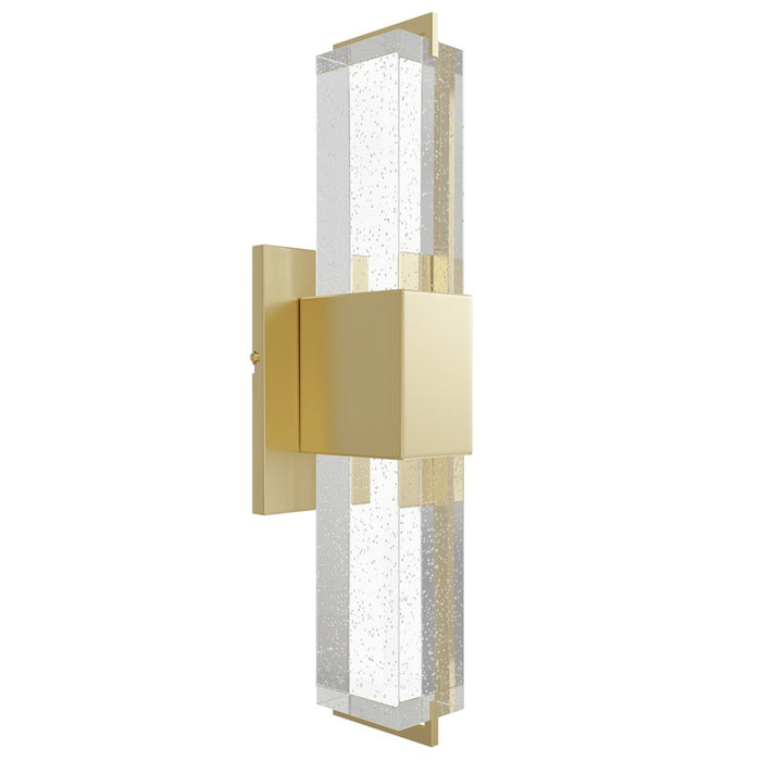 Avenue Original Glacier LED 17" Wall Sconce, Brass/Bubbled Crystal