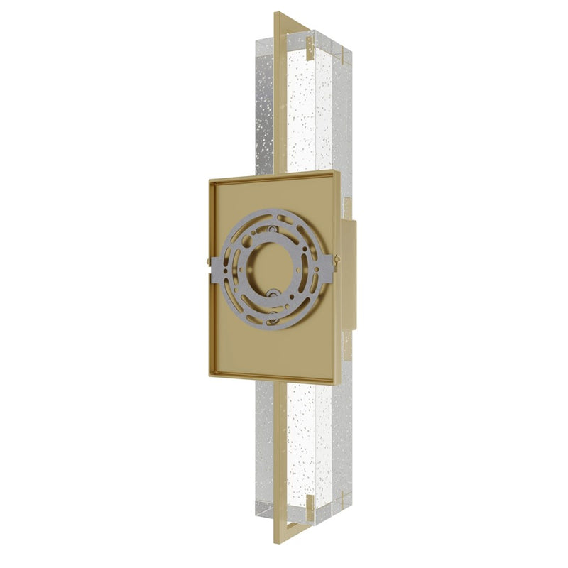 Avenue Original Glacier LED 17" Wall Sconce, Brass/Bubbled Crystal - HF3012-BB