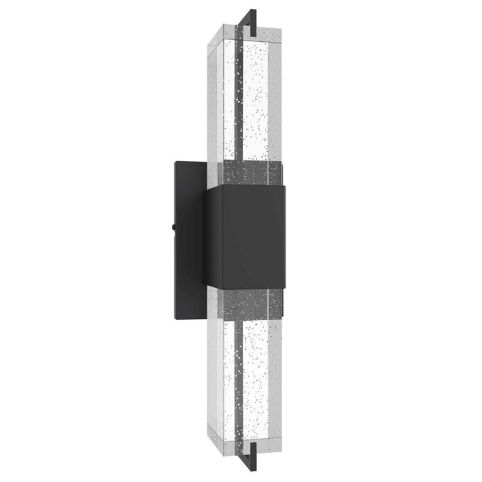 Avenue Original Glacier LED 17" Wall Sconce, Black/Bubbled Crystal - HF3012-BK