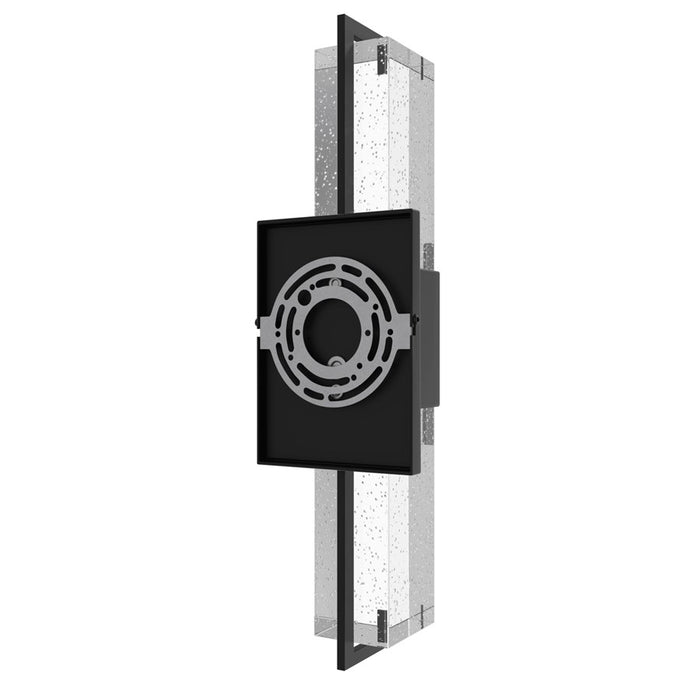 Avenue Original Glacier LED 17" Wall Sconce, Black/Bubbled Crystal