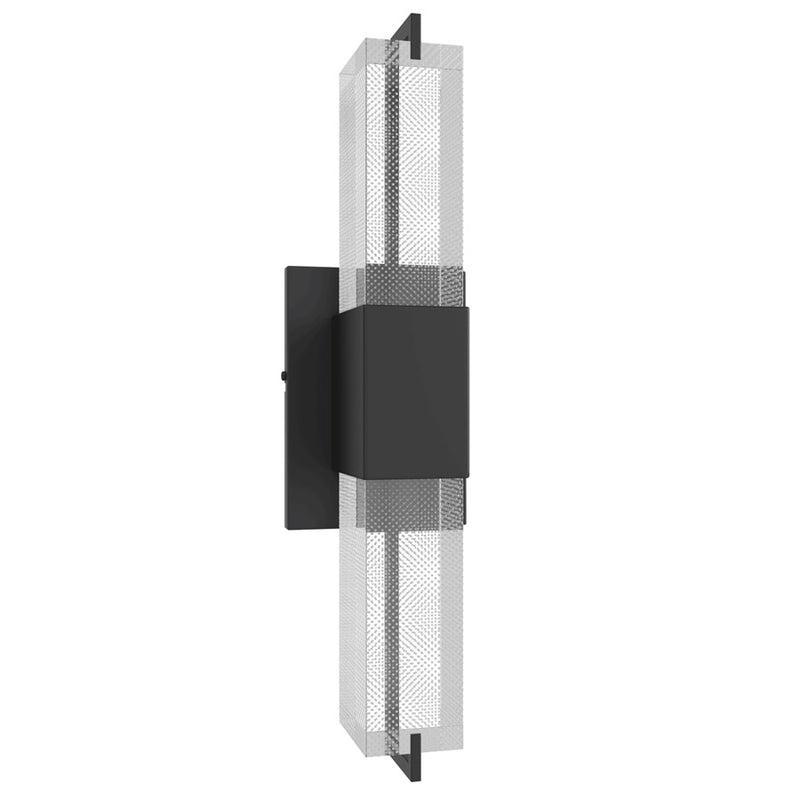 Avenue Original Glacier LED 17" Wall Sconce, Black/Snow Crystal - HF3012-BK-SNW
