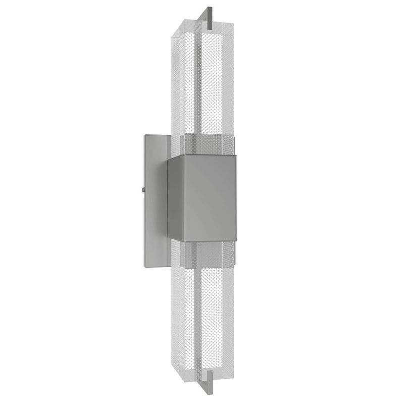 Avenue Original Glacier LED 17" Wall Sconce, Nickel/Snow Crystal
