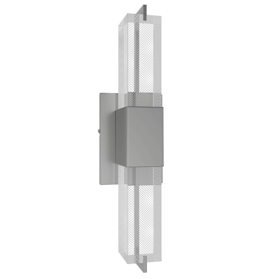 Avenue Original Glacier LED 17" Wall Sconce, Nickel/Snow Crystal - HF3012-PN-SNW