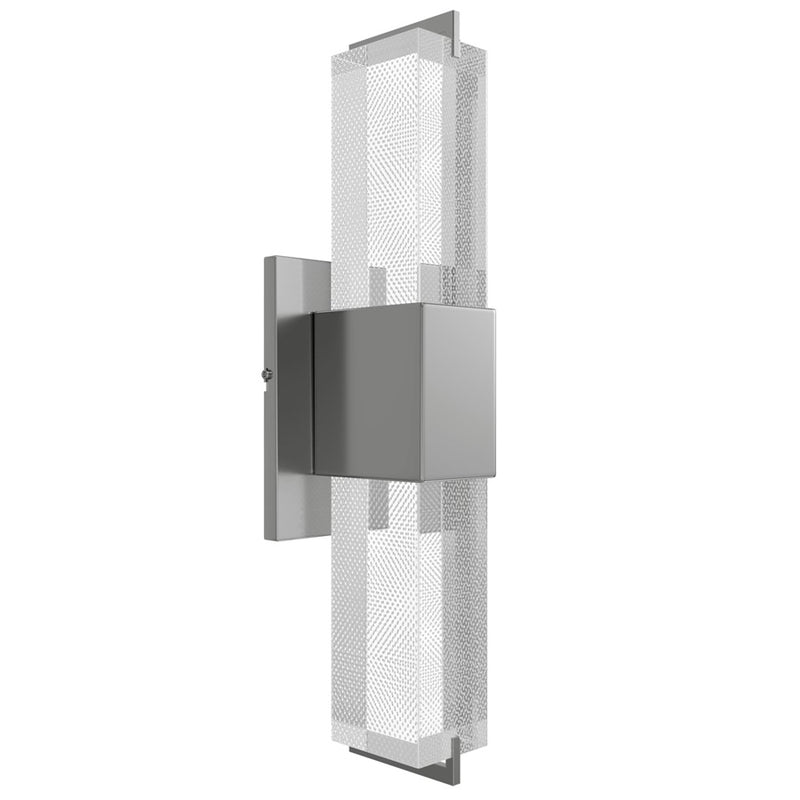 Avenue Original Glacier LED 17" Wall Sconce, Nickel/Snow Crystal - HF3012-PN-SNW