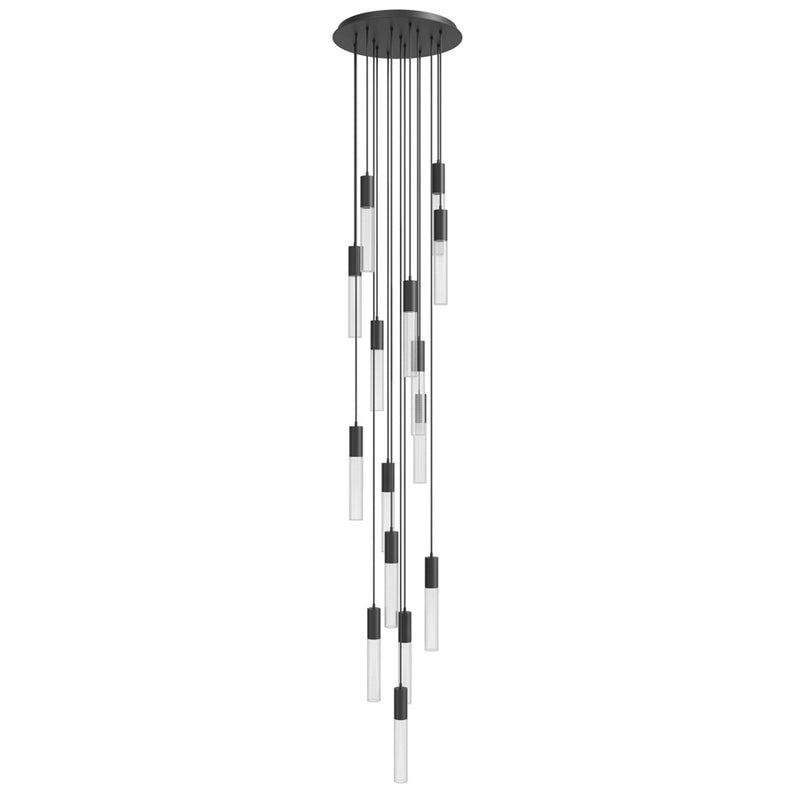 Avenue Lighting Strand 15 Light 148" Pendant/Multi Port , Black - HF3315-BK
