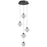 Avenue Lighting Beluga 5Lt Pendant, Black/Acrylic Faceted Spheres - HF3905-BK