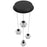 Avenue Lighting Beluga 5Lt Pendant, Black/Acrylic Faceted Spheres