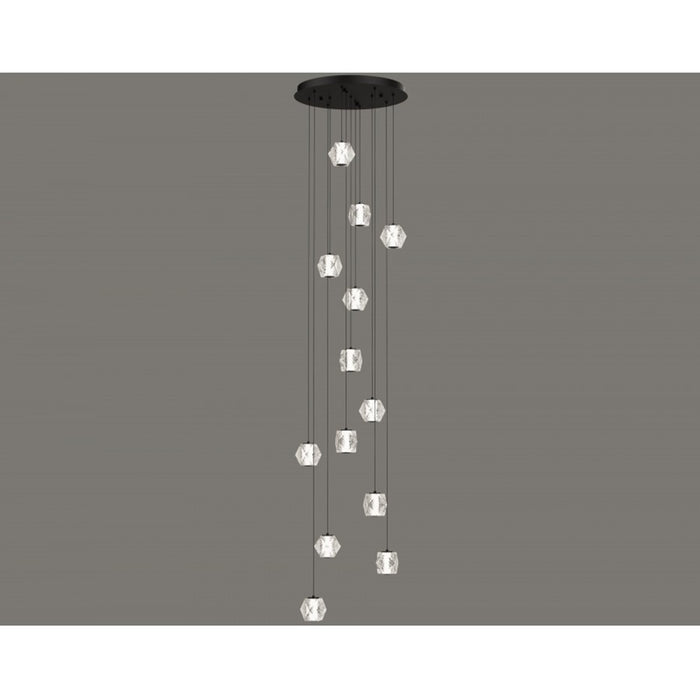 Avenue Lighting Beluga 13 Light 203" Pendant/Multi Port , Black