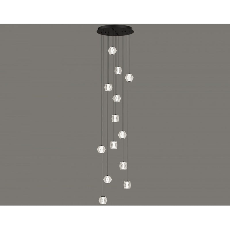Avenue Lighting Beluga 13 Light 203" Pendant/Multi Port , Black - HF3913-BK
