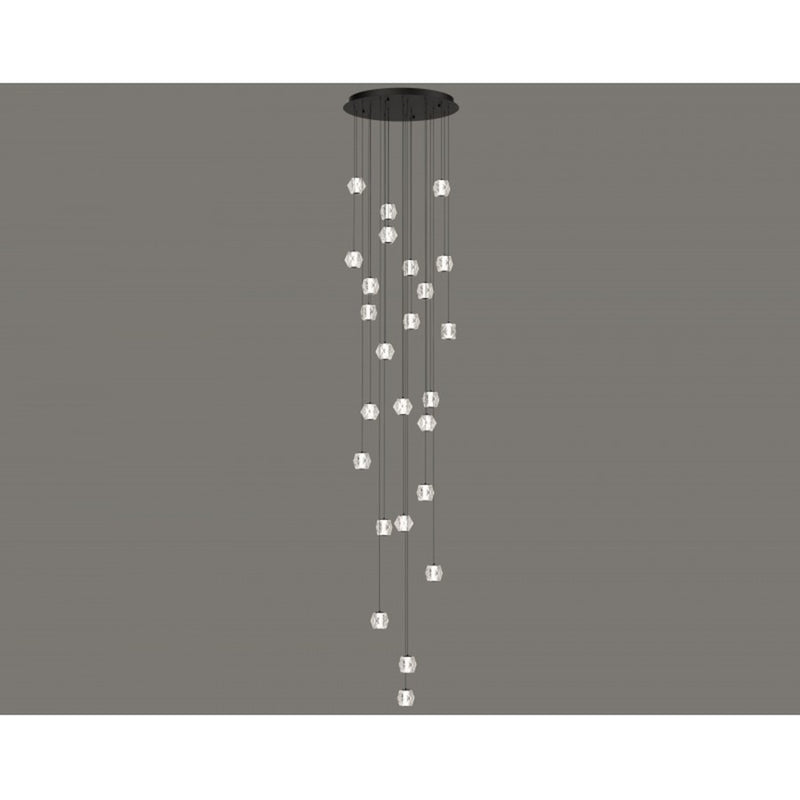 Avenue Lighting Beluga 25 Light 203" Pendant/Multi Port , Black - HF3925-BK