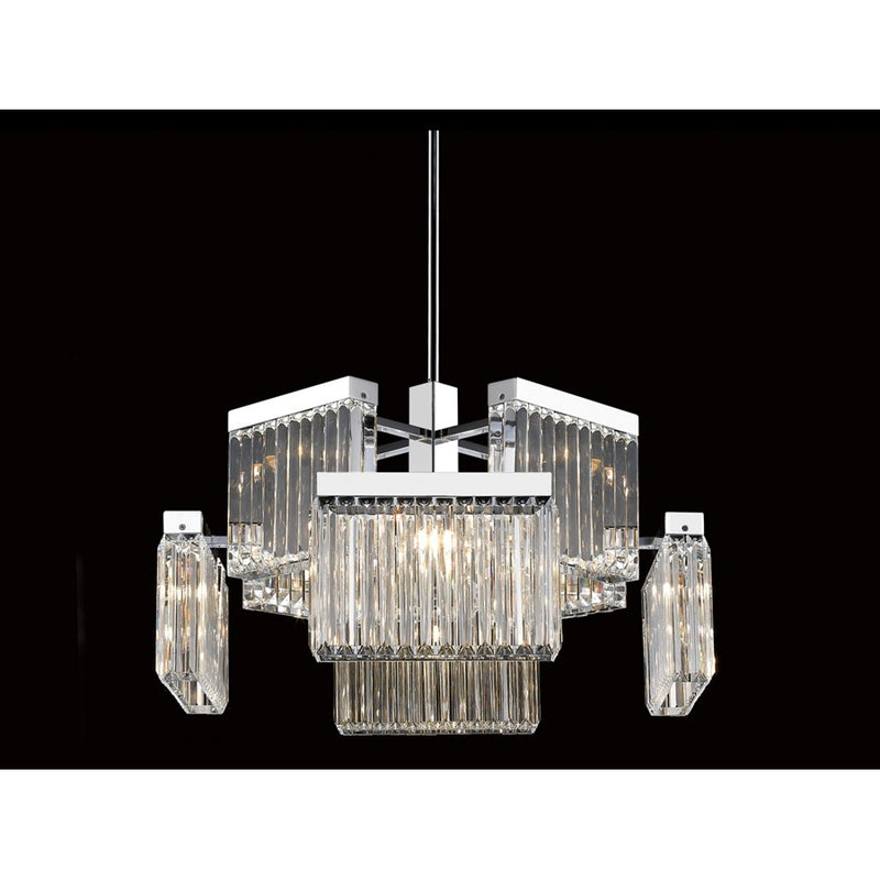 Avenue Lighting Broadway 8 Light 17" Chandelier, Polished Nickel