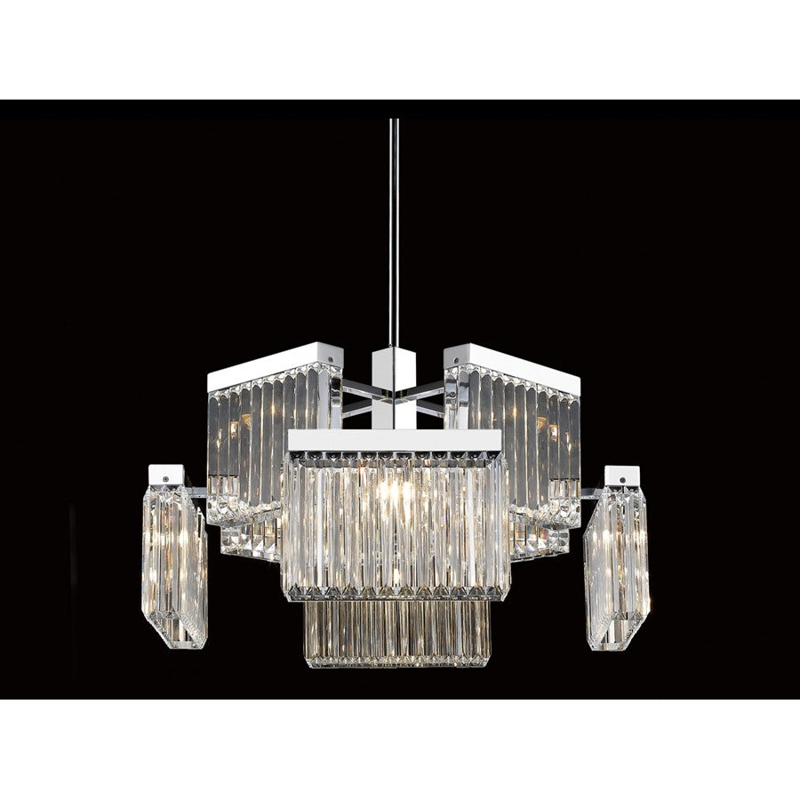 Avenue Lighting Broadway 8 Light 17" Chandelier, Polished Nickel - HF4008-PN