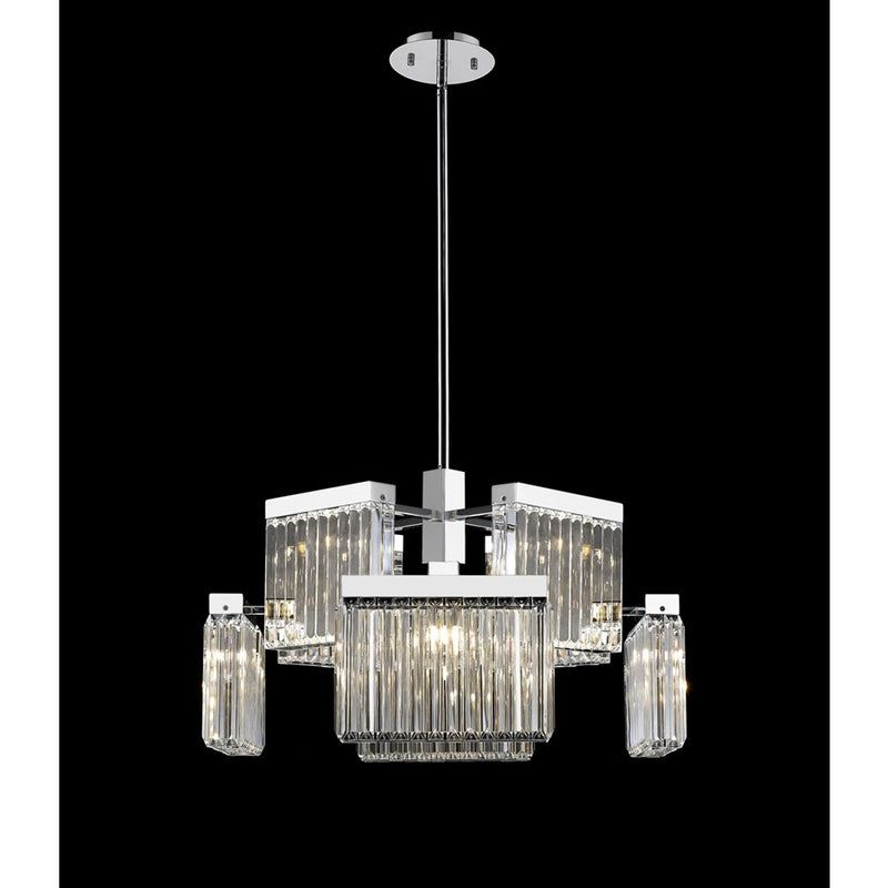 Avenue Lighting Broadway 8 Light 17" Chandelier, Polished Nickel