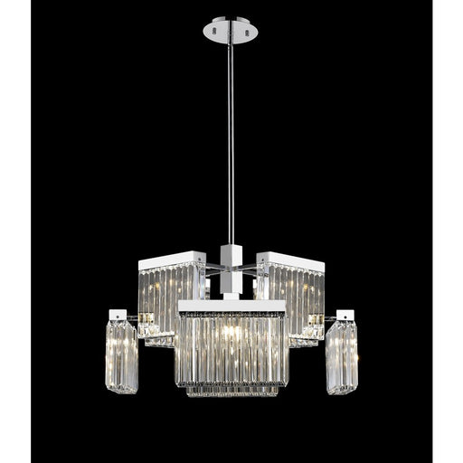 Avenue Lighting Broadway 8 Light 17" Chandelier, Polished Nickel
