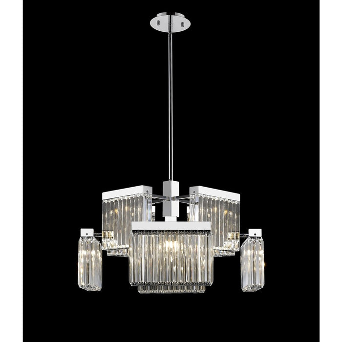 Avenue Lighting Broadway 8 Light 17" Chandelier, Polished Nickel