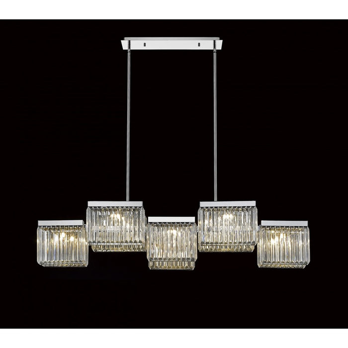 Avenue Lighting Broadway 10 Light 12" Chandelier, Polished Nickel