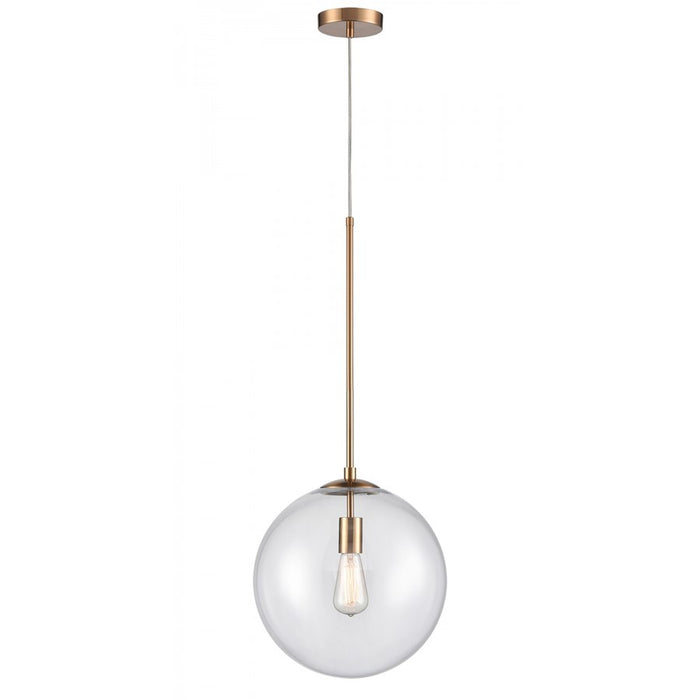 Avenue Lighting Delilah 1 Light 33" Pendant, Aged Brass
