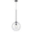 Avenue Lighting Delilah 1 Light 33" Pendant, Black/Clear Glass - HF4201-BK