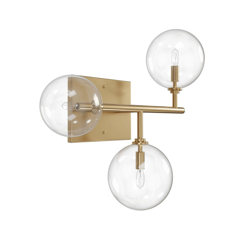 Avenue Lighting Delilah 3 Light 18" Wall Sconce, Aged Brass - HF4203-AB