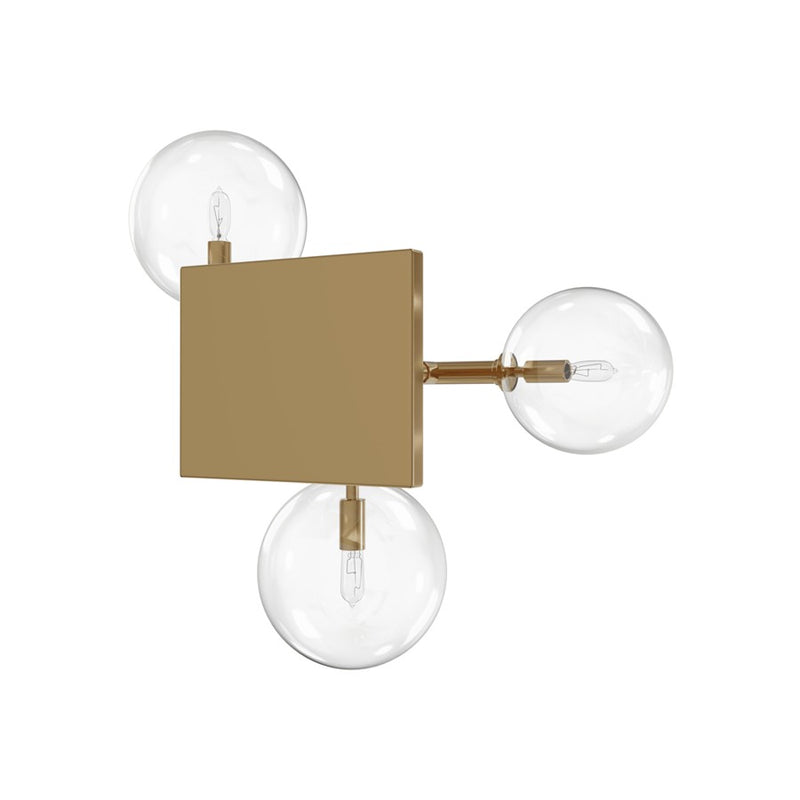 Avenue Lighting Delilah 3 Light 18" Wall Sconce, Aged Brass - HF4203-AB