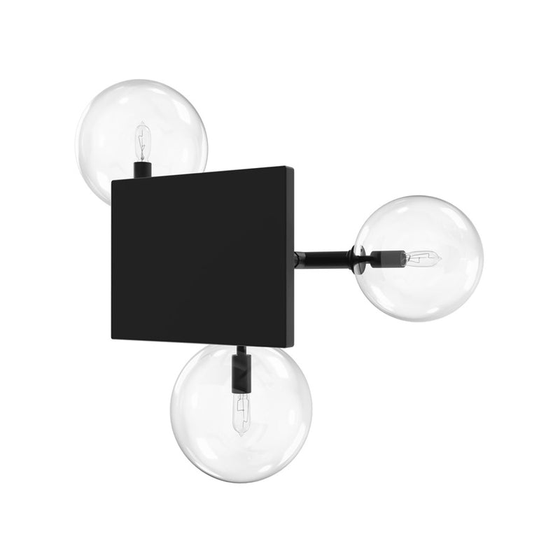 Avenue Lighting Delilah 3 Light 18" Wall Sconce, Black - HF4203-BK