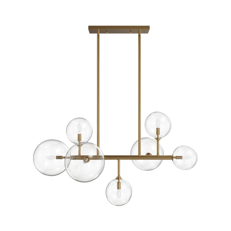 Avenue Lighting Delilah 7 Light 24" Chandelier, Aged Brass