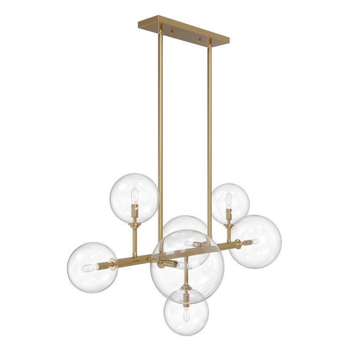 Avenue Lighting Delilah 7 Light 24" Chandelier, Aged Brass