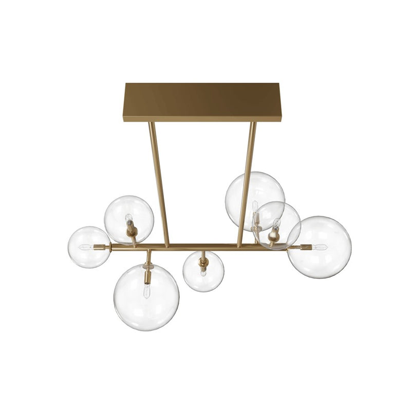 Avenue Lighting Delilah 7 Light 24" Chandelier, Aged Brass