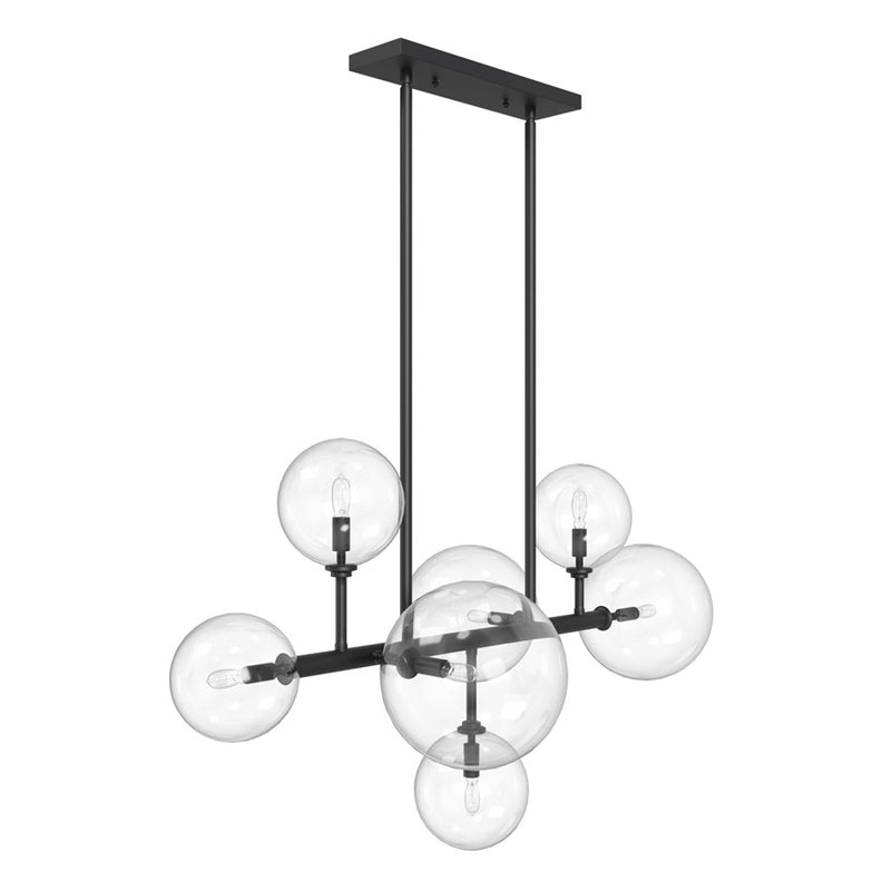 Avenue Lighting Delilah 7 Light 24" Chandelier, Black - HF4207-BK