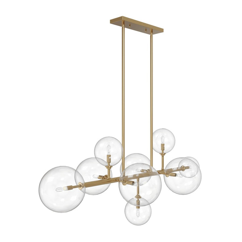Avenue Lighting Delilah 9 Light 24" Chandelier, Aged Brass - HF4209-AB
