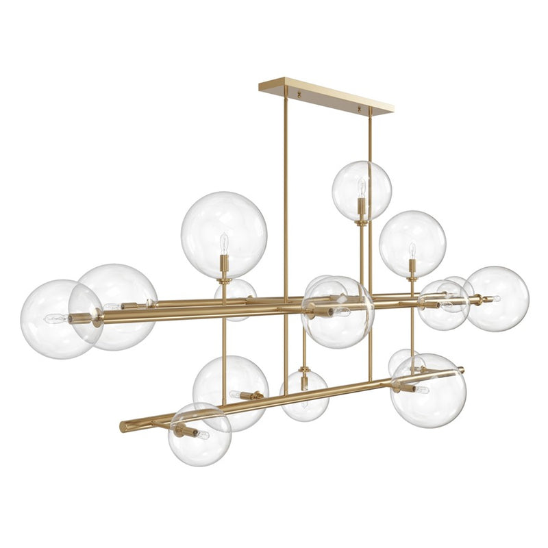 Avenue Lighting Delilah 16 Light 31" Chandelier, Aged Brass - HF4216-AB