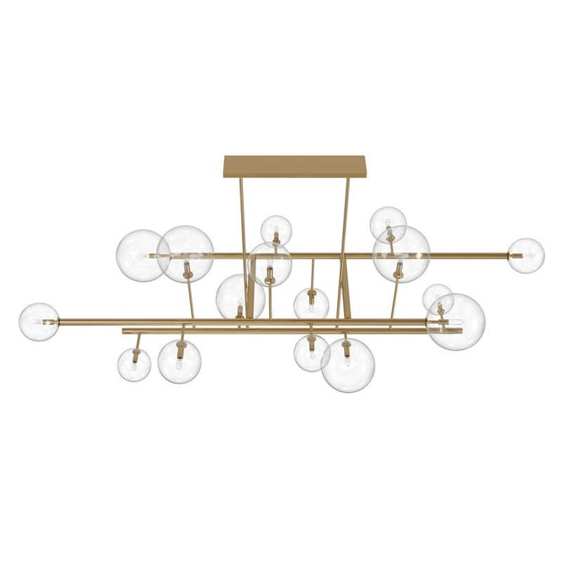 Avenue Lighting Delilah 16 Light 31" Chandelier, Aged Brass - HF4216-AB