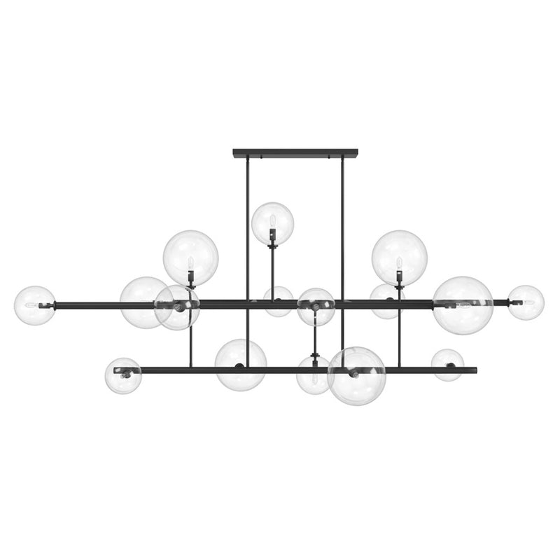 Avenue Lighting Delilah 16 Light 31" Chandelier, Black - HF4216-BK
