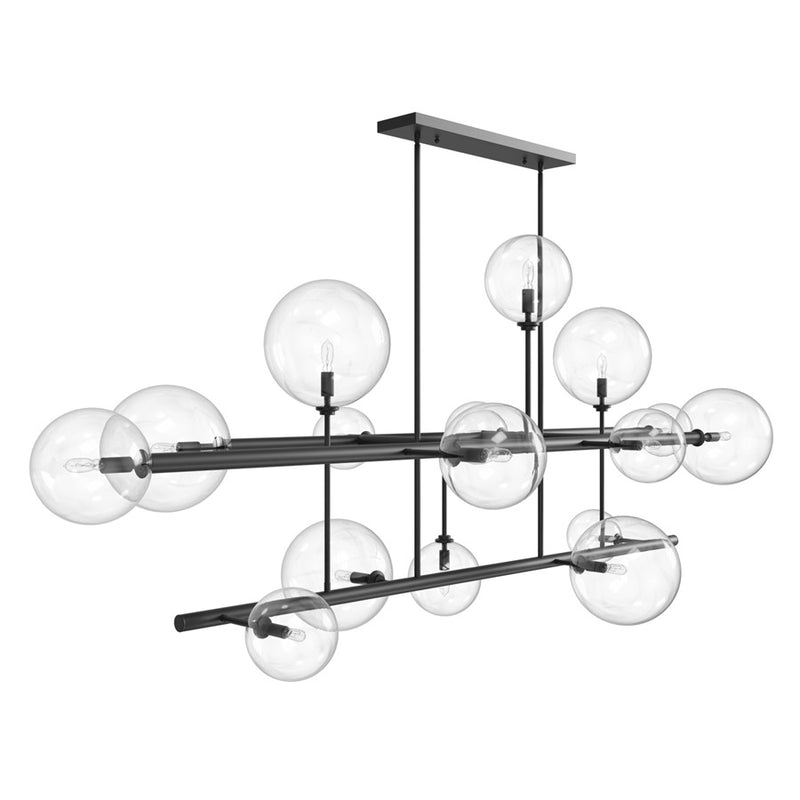 Avenue Lighting Delilah 16 Light 31" Chandelier, Black - HF4216-BK