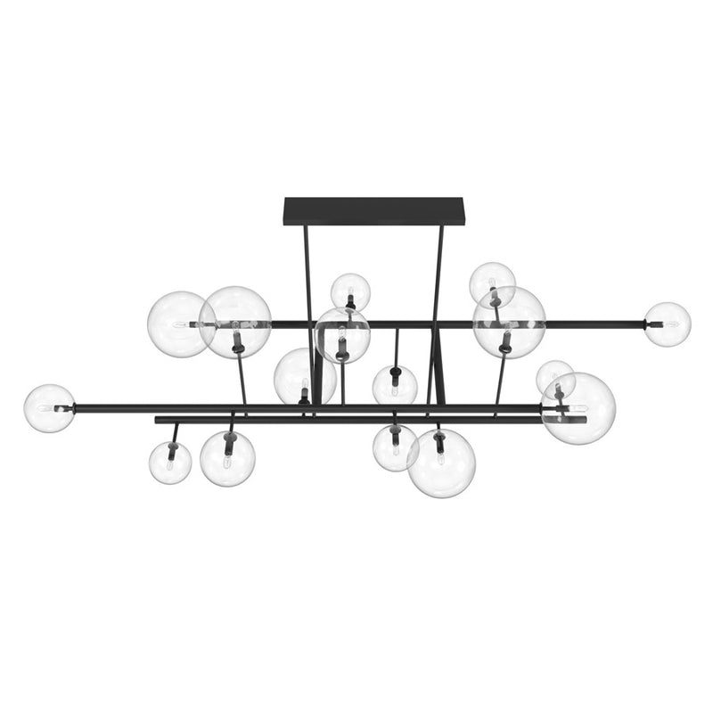 Avenue Lighting Delilah 16 Light 31" Chandelier, Black - HF4216-BK