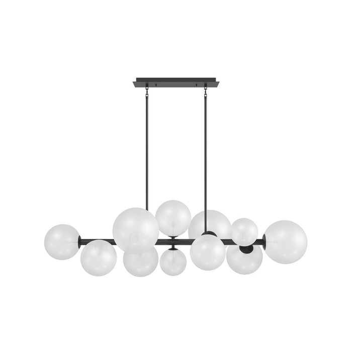 Avenue Lighting Delilah 12 Light 16" Chandelier, Black - HF4222-BK-WHT