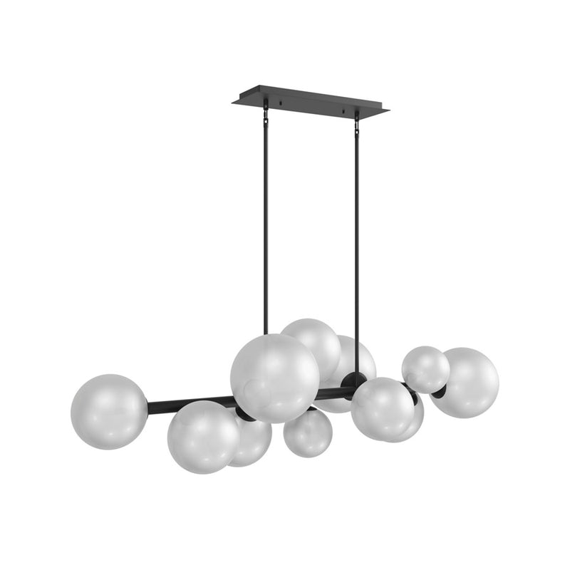 Avenue Lighting Delilah 12 Light 16" Chandelier, Black - HF4222-BK-WHT
