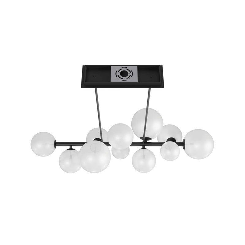 Avenue Lighting Delilah 12 Light 16" Chandelier, Black - HF4222-BK-WHT