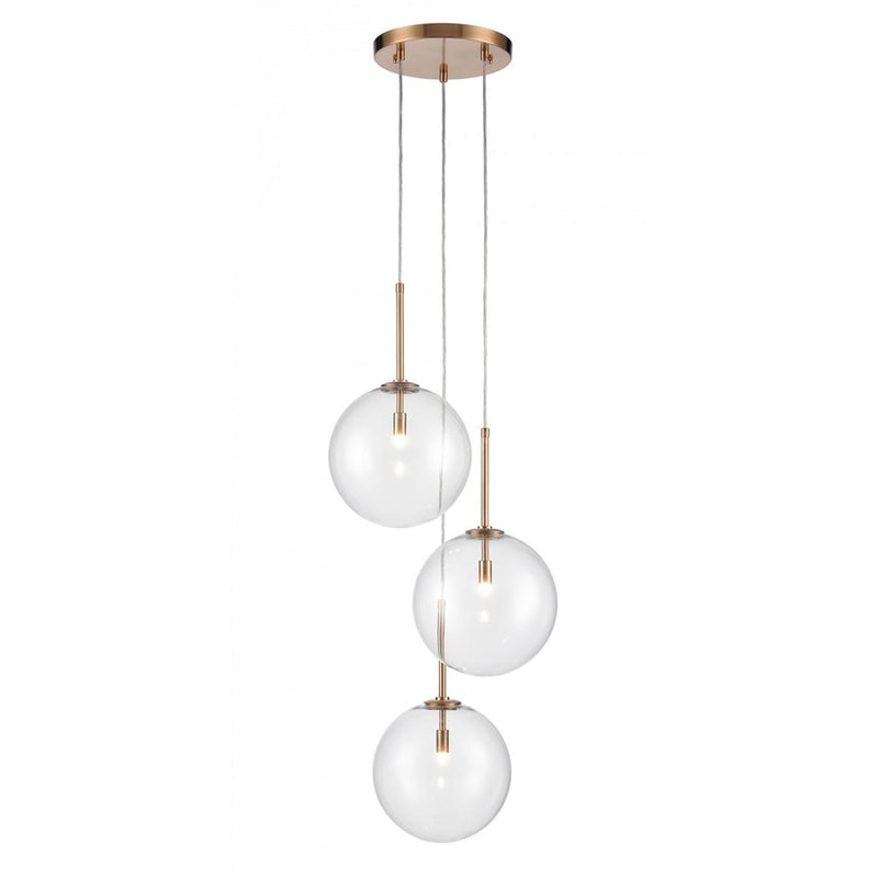 Avenue Lighting Delilah 3 Light 76" Pendant/Multi Port , Aged Brass