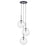 Avenue Lighting Delilah 3Lt 76" Pendant/Multi Port, Black/Glass - HF4233-BK