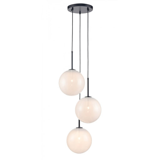 Avenue Lighting Delilah 3Lt 76" Pendant, Black/White - HF4233-BK-WHT