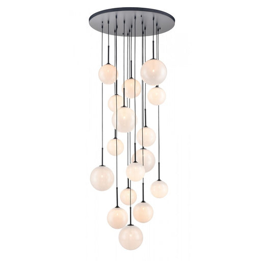 Avenue Lighting Delilah 16 Light 180" Pendant, Black - HF4266-BK-WHT