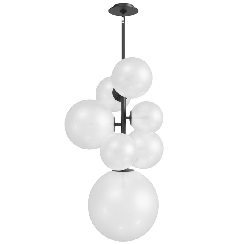 Avenue Lighting Delilah 7 Light 40" Pendant, Black - HF4277-BK-WHT