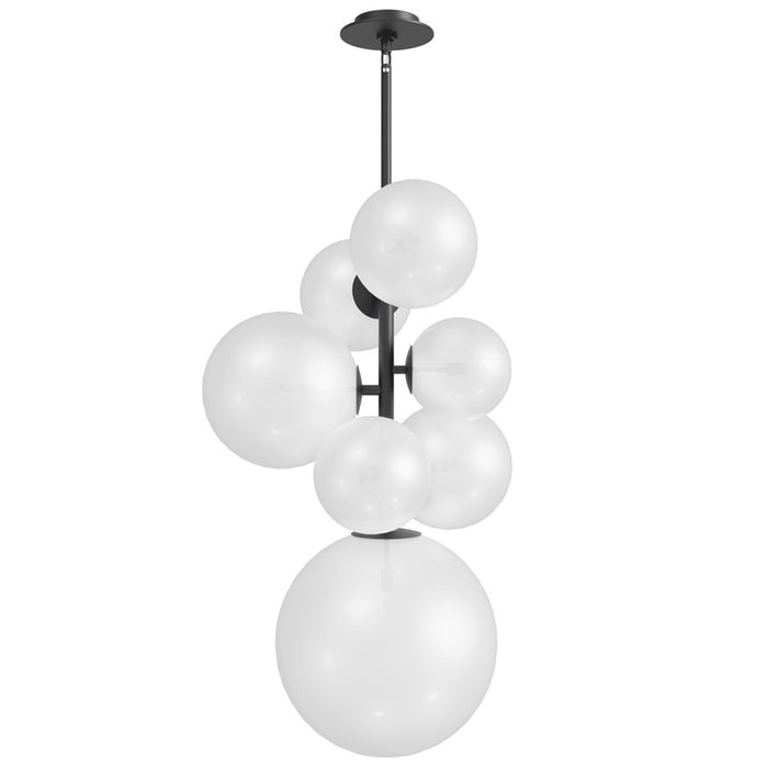 Avenue Lighting Delilah 7 Light 40" Pendant, Black - HF4277-BK-WHT