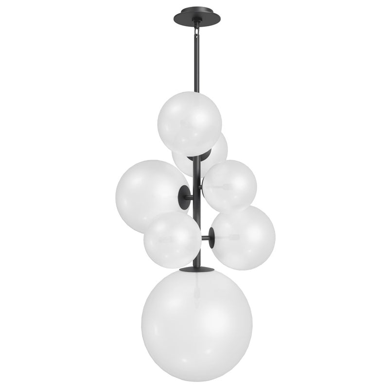 Avenue Lighting Delilah 7 Light 40" Pendant, Black - HF4277-BK-WHT