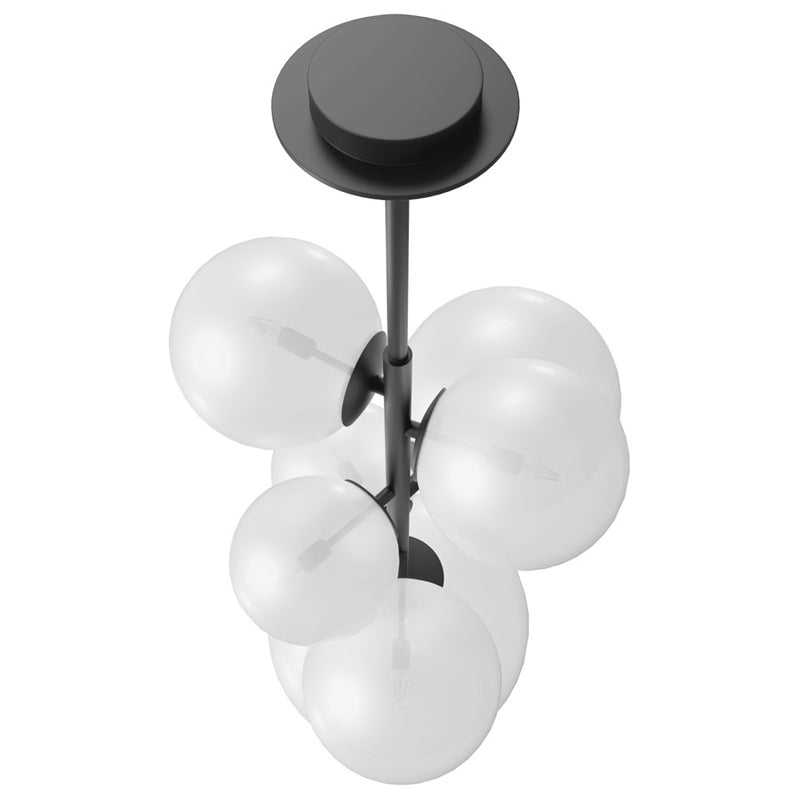 Avenue Lighting Delilah 7 Light 40" Pendant, Black - HF4277-BK-WHT