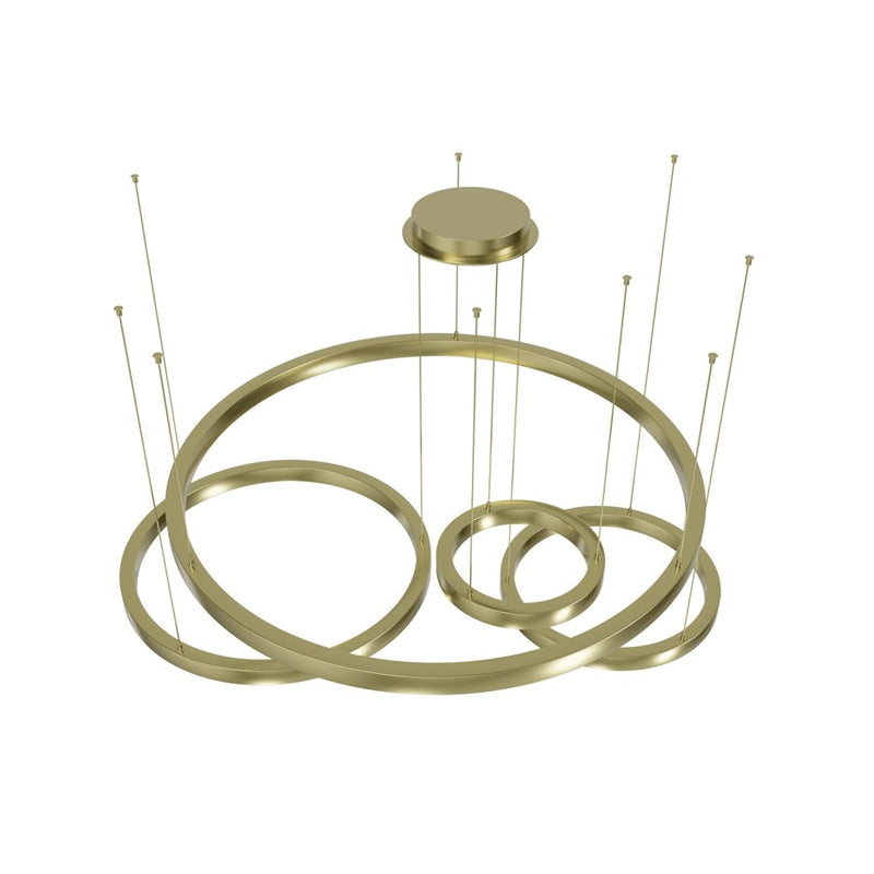 Avenue Lighting Aria LED 64" 4 Ring Pendant/Multi Port, Brass - HF4444-PB
