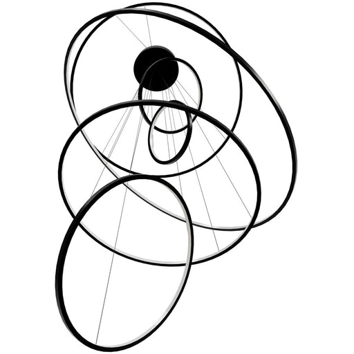 Avenue Lighting Aria LED 217" Pendant, Black Gunmetal Chrome